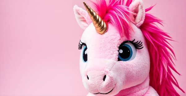 Offrez la magie d'une peluche licorne rose personnalisée